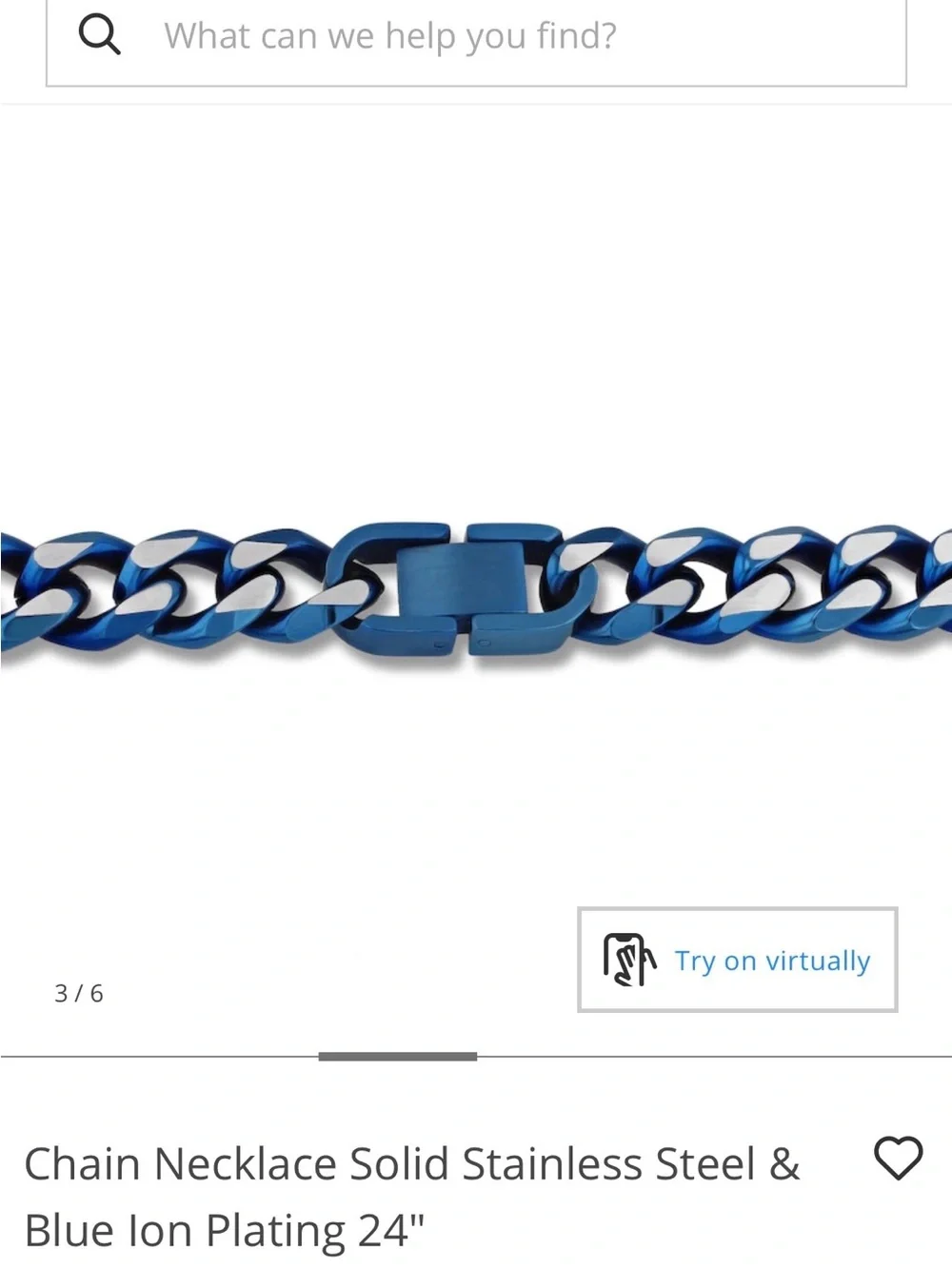 KAY JEWELERS Blue and Silver Two-Tone Cuban Link Necklace
